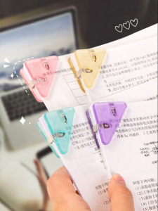 deli | Triangle Paper Clips Organizer Clip Document Binder 1