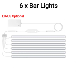 2/4/6PCS ZigBee Smart LED Cabinet Light Kit Stepless Dimmable Work With Zigbee Gateway Alexa Google Home App Voice Group Control