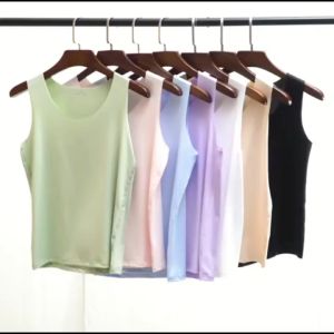 [READY STOCK] Kamisol Gadis Sutera Ais - Ladies Seamless Ice Silk Vest