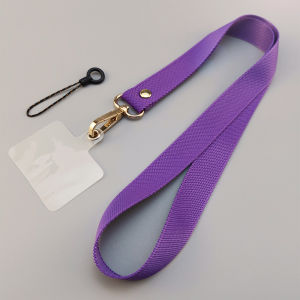 Durable Long Phone Strap Neck Hanging Chain Wide Band Anti-Loss Lanyard with Fixed Clip for Mobile Phone Simple Match All