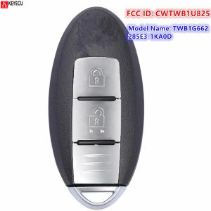 KEYECU Smart Remote Control Car Key for Nissan Micra K13/ Juke F15/ Note E12/ Leaf Fob 2 Buttons - 433.92MHz - ID46 - TWB1G662