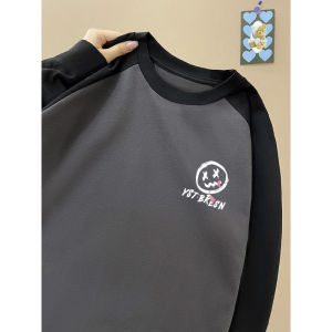 Áo Thun Dài Tay Dày Dặn Có Lót Lông Cừu Thoải Mái Cho Nam Mùa Thu Đông Thời Trang Thường Ngày in Họa Tiết Màu Sắc Khác Nhau