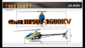 Gartt HF500-1600KV 1700W มอเตอร์ไร้แปรงสำหรับ trex align 500 เฮลิคอปเตอร์ RC