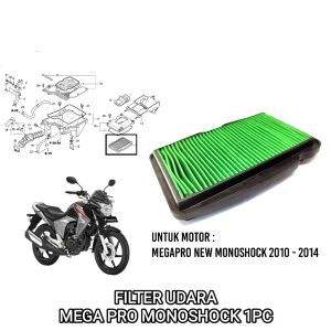 Filter Udara Megapro Monoshock -Saringan Udara Filter Screen Air Cleaner Plug A/C Drain Honda Mega Pro New Monoskok Sok Shockbreaker