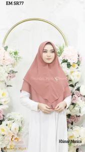 MUTIARA CAHAYA KERUDUNG - JILBAB KHIMAR SYARI PINGUIN 2 LAYER OVAL PED SOFT BAHAN CERUTI BABYDOLL PREMIUM UKURAN XL TERLARIS