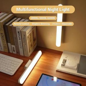 Table Lamp Hanging Magnetic LED Table Lamp Remote Control Study Lamp Rechargeable Cabinet Light