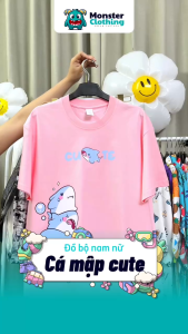 Đồ bộ nam nữ cá mập baby shark form oversize - Monster Clothing
