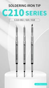 HZY C210 Soldering Iron Tips Replacement Various Models of Tip Electric Soldering Iron Tip C210-002/018/020 Soldering Rework