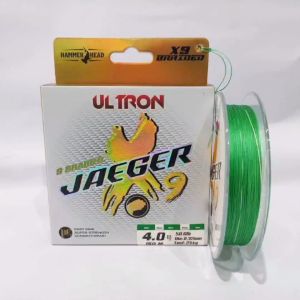 Hammerhead Senar PE Ultron Jaeger X9 150Meter Moss Green White Color New Braiding Japan Tecnology