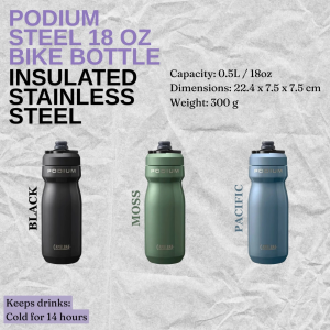 CAMELBAK PODIUM STEEL 18OZ BIKE BOTTLE