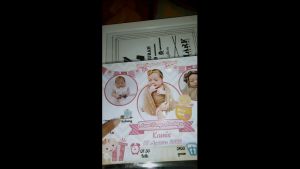 Bingkai Biodata Baby Bio Murah 10r 20x25 cm Plus Bingkai Putih Tema Renda Pink COD