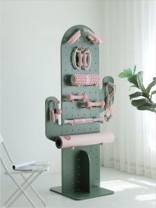 Cactus Wire-Wrap Board Fitness Equipment Yoga Mat Storage Rack Living Room Wooden Floor Vertical Punch-Free Storage Rack