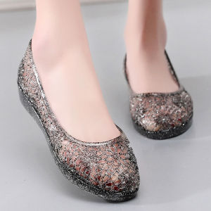 Dép Nhựa Chống Trượt Mùa Hè Cho Nữ Đi Biển Du Lịch Thường Ngày Đế Mềm Thoải Mái Thoáng Khí Dép Lê Đế Bằng Đế Cao Su