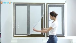 window screen with frame Insect Magnetic Fiberglass Window Screen Mesh DIY Anti Fly Mosquito Net Curtain Removable and Washable
