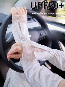 Miiow | Cat Woman UPF50+ Sunscreen Lace Sleevelets Women Drivers Summer UV Protection Loose Breathable Sunshade Hand Protection