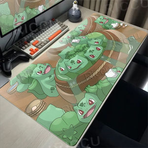 Potdemiel | Pokemons Bulbasaur Mouse Pads Gamer PC Computer Large Extended Anime Desk Mats Computer Mechanical Keyboard Rubber Non-slip Rugs