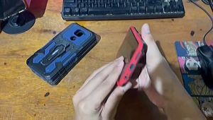 Case Infinix Hot 11 Play Casing Armor Belt Clip Kick Standing Cover Hardcase Robot