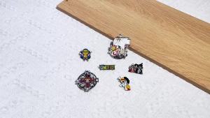6pcs One Piece Inspired Enamel Pins Set Anime Luffy Pirate Themed Pins for Backpack Clothing Manga Fan Collection Gifts
