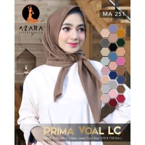 MURAH ! HIJAB PRIMA VOAL LC SQUARE BAHAN POLYCOTTON PREMIUM AZARA LASER CUT JILBAB KERUDUNG SEGI EMPAT POLOS PERSEGI