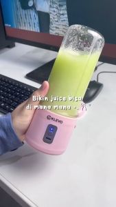 KLEVO MIXURA Blender Buah Mini 6 Mata Pisau Stainless Juicer Cup 400 ML Portable Rechargeable