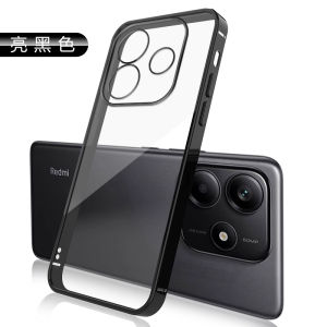 Boorca Transparent Electroplated Silicone Case for Redmi Note14 pro plus Lightweight Thin Protection against Falls Straight Edge