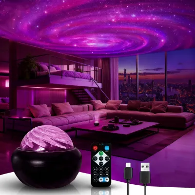 Galaxy Starry Sky Máy Chiếu LED Đèn Ngủ Chạy Bằng USB Phòng Ngủ Tiệc Giáng Sinh Đám Cưới Trang Trí Không Khí Chiếu Sáng Không Khí
