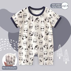 Body liền thân tay ngắn mỏng thoáng khí mùa hè cho bé