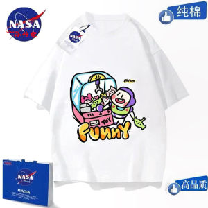 Áo Thun Cotton NASA Cho Trẻ Em Mùa Hè Tay Ngắn Phong Cách Hoạt Hình in Họa Tiết Dành Cho Cả Nam Và Nữ Cỡ Lớn