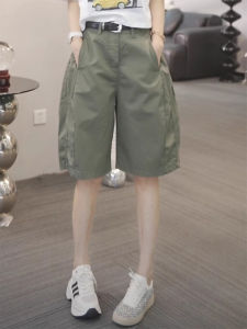 Shalldoer | Slimming High Waist Wide Leg Pants Casual Breathable Thin Summer Workwear Trousers Five-Quarter Length Womens Fashion 2025