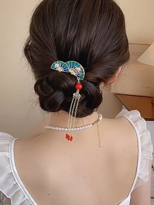 Lược cài tóc 5 răng ngắn trâm cài tóc đính hoa tinh tế sang chảnh cho nữ phong cách hiện đại