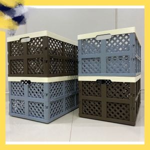 Rattan Weaved Folding Crate Basket/Storage basket(large