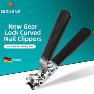 Ergonomic Grip Long Handle Curved Tip Nail Clippers Stainless Steel