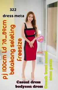 Gs dress scuba meta 322 casual trendy style kekinian fashionable modis