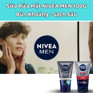 Sữa Rửa Mặt NIVEA MEN Bùn Khoáng Sáng Da Mờ Thâm Chính hãng Bùn khoáng sáng da.