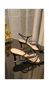 (แบรนด์ไทย) GiftRich No.07(V.2) รองเท้าส้นสูงรัดข้อ รุ่นฮิตที่สุด ปลายเท้าเปิด