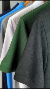 Polo Shirt CRESSIDA Premium Casual Slim Fit Lengan Penuh Motif Polos Warna Solid