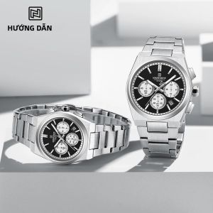 Đồng Hồ Đôi NAVIFORCE Bằng Thép Không Gỉ Quartz Chronograph Chống Nước 30m Hiển Thị Ngày Đồng Hồ Đeo Tay Thời Trang Thông Thường Dành Cho Những Người Yêu Thích