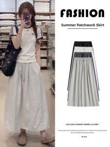 XIANYIJIAO | Pumpkin 2026 New Summer High Waist Slim A-Line Skirt