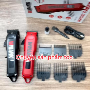 WMARK Tông đơ cắt tóc WMARK 1005 cao cấp - lưỡi mài chuốt tốc độ 7500 vòng/phút pin 2000mAh thiết kế chắc chắn chất lượng cao cấp lưỡi thép 440C sắc bén màn hình hiển thị pin kích thước 18cm x 4cm x 3.5cm