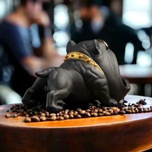 Gạt tàn thuốc láGạt tàn hình chó Pitpull ngầu dùng làm đồ trang trí đựng đồ đựng trầm hương.