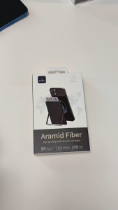 WIWU Magnetic Phone Wallet with Stand 4 Card Capacity Carbon Fiber Front Pocket Pop Up Card Case Slim Wallet Phone Stand for iPhone 16/15/14/13/12 Series and Other Brand Phone