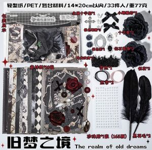 Vật Liệu Thủ Công DIY Black Series Bông Tai Phong Cách Thủ Công Trang Trí Bối Cảnh Nén Bảng Làm Việc Trò Chơi Bàn