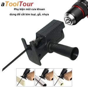 Phụ Kiện Chuyển Đổi Máy Khoan Điện Thành Cưa Lọng - Bộ Chuyển Đổi Cầm Tay Để Cắt Kim Loại Nhựa Gỗ PVC Tự Làm