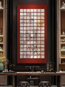 New Chinese Style Tea Room Office Landscape Decorative Painting Large Size Wall Background Decoration Artwork Acrylic Core Framed