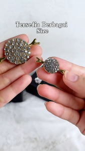 Kerongsang Bahu Rhinestone Brooch Kiri Kanan Pin Tudung Kerongsang Tudung Brooch Bahu Tudung Borong