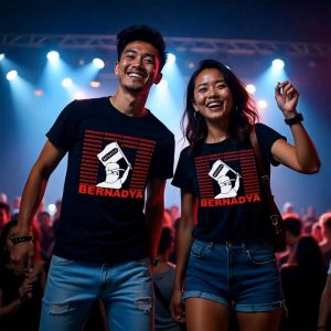 T-Shirt Kaos Atasan Distro Musik Motif BERNADYA bahan 24s