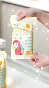 Kantong ASI GEA / CROWN dengan SENSOR PANAS / BREASTMILK STORAGE New Design Pattern / Zoo Fun Series