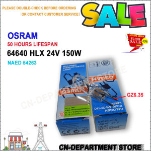 OSRAM 64640 HLX 24V 150W G6.35 Bulb NAED 54263 50 hours Lifespan