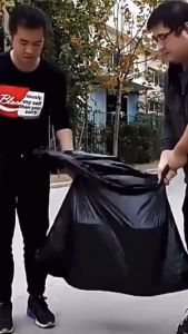 100 garbage plastic bags Biodegradable trash can trash bag Eco-friendly disposable black trash bag [Small medium large XL XXL XXXL] Trash can can be home commercial restaurant trash bag