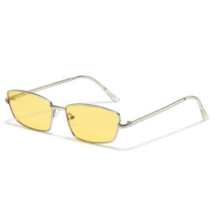 Fashion Y2K Tint Colorful Lens Women Cat Eye Sunglasses Metal Frame 80s Asia Ladies Retro Sun Shades Decoration Accessories